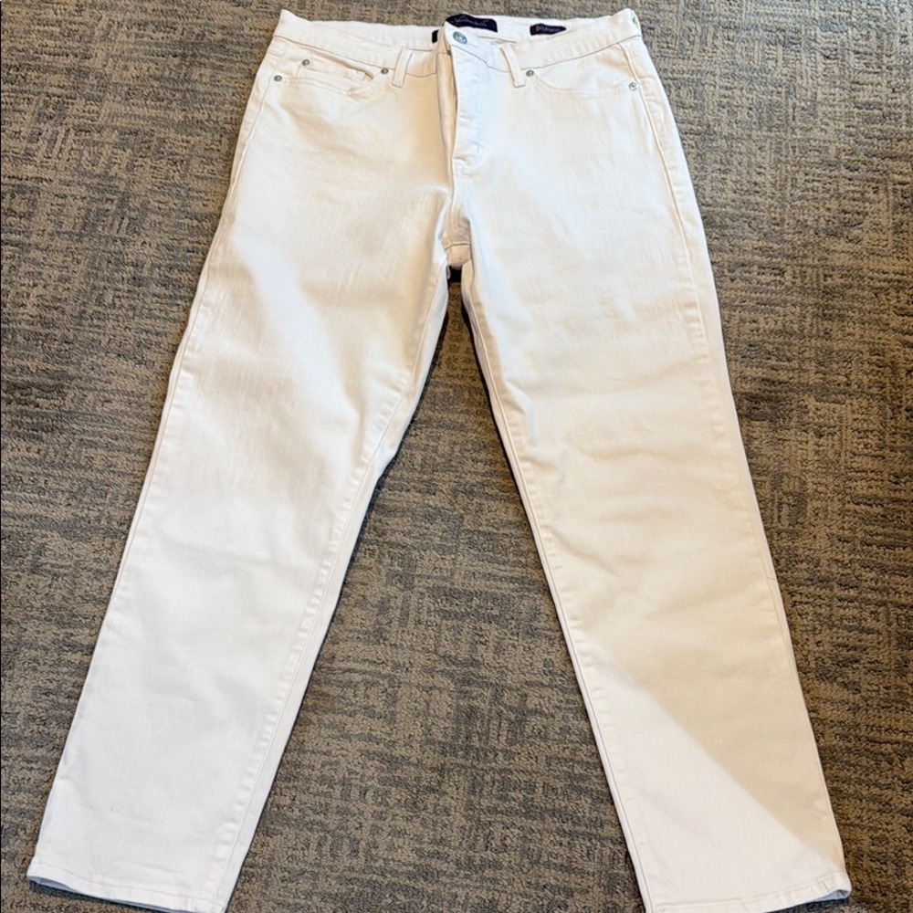 Sleek White Straight Denim Jeans